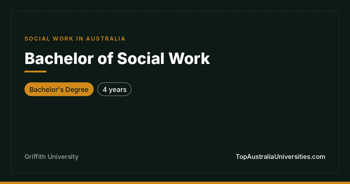 Bachelor of Social Work at Griffith University