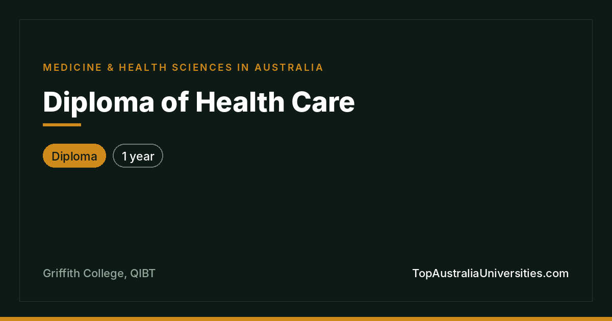 Diploma of Health Care at Griffith College