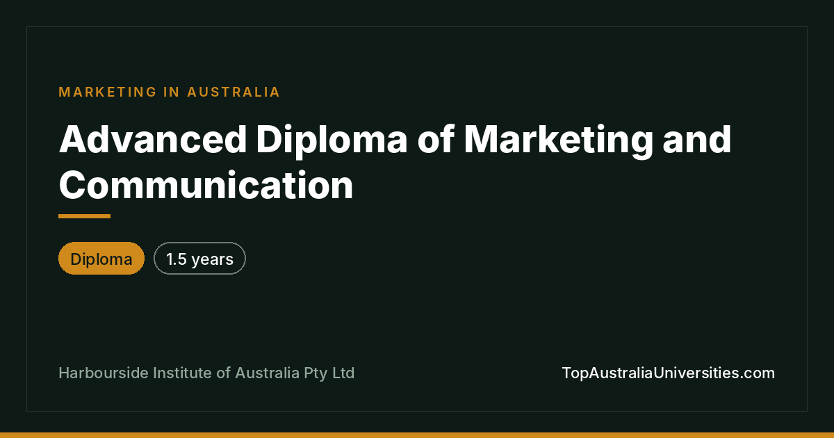 Advanced Diploma of Marketing and Communication