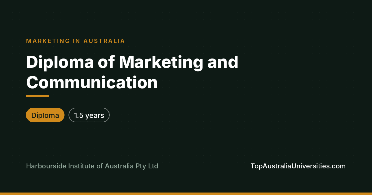 Diploma of Marketing and Communication