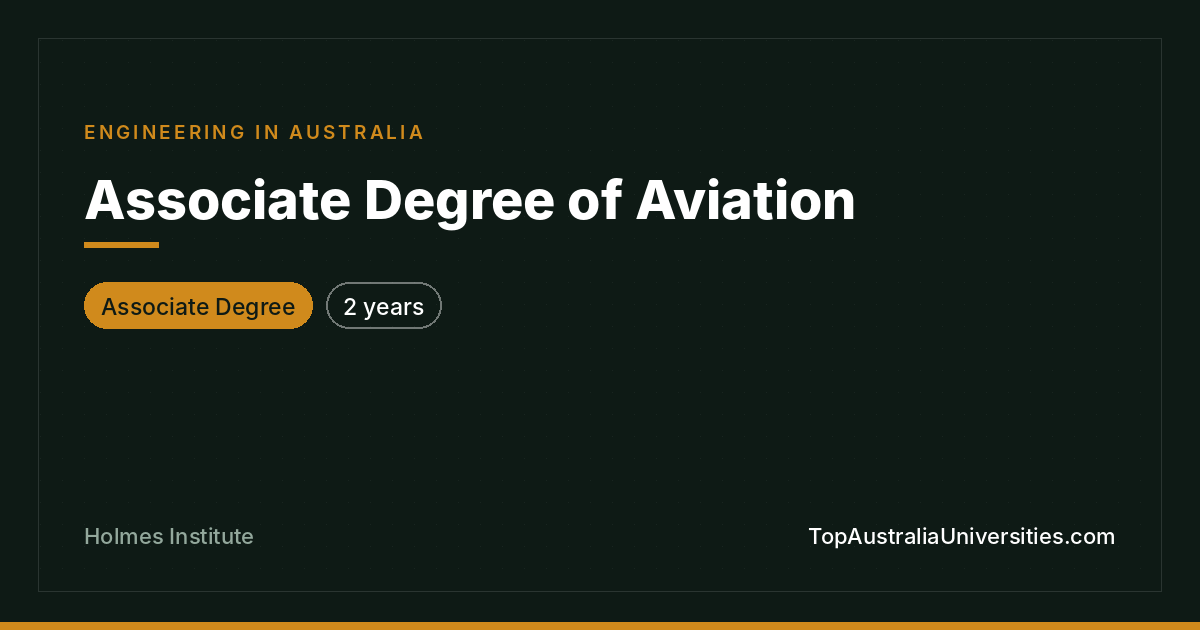 Associate Degree of Aviation at Holmes Institute