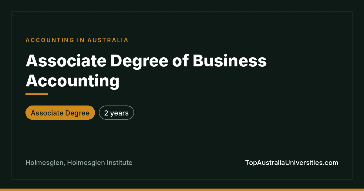 Associate Degree of Business Accounting