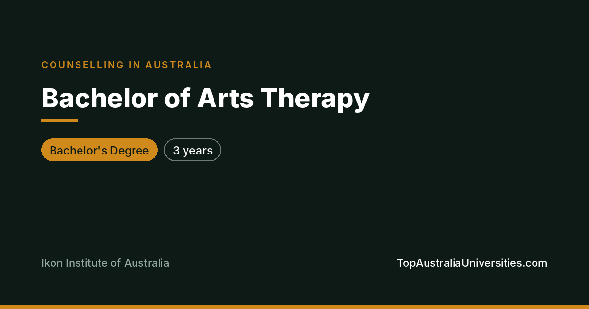 Bachelor of Arts Therapy at Ikon Institute