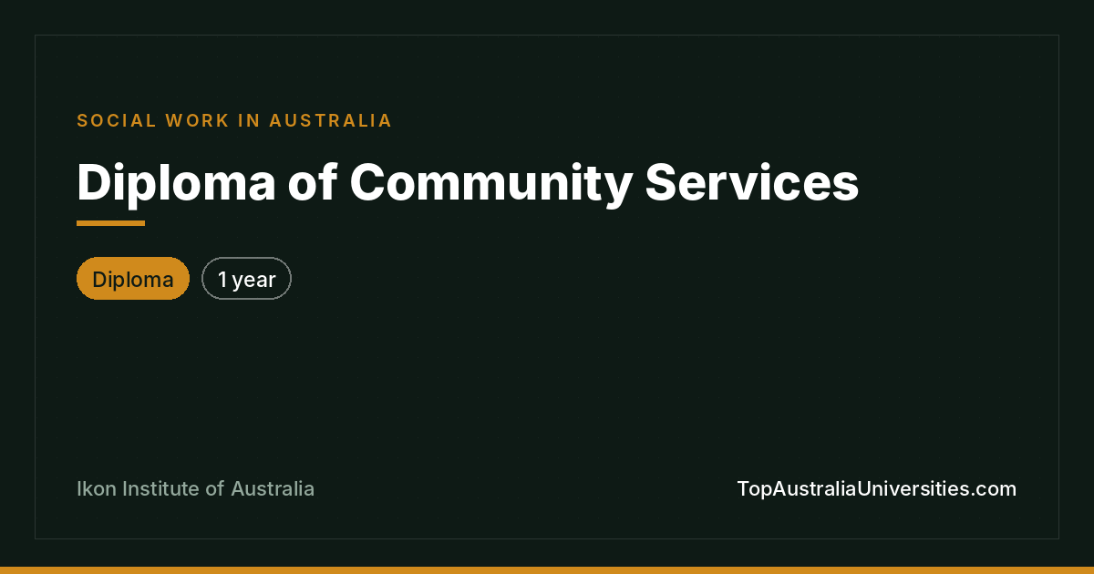Diploma of Community Services at Ikon Institute