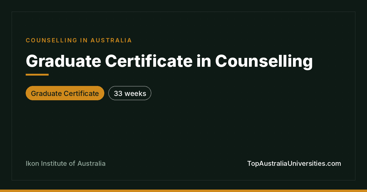 Graduate Certificate in Counselling at Ikon Institute
