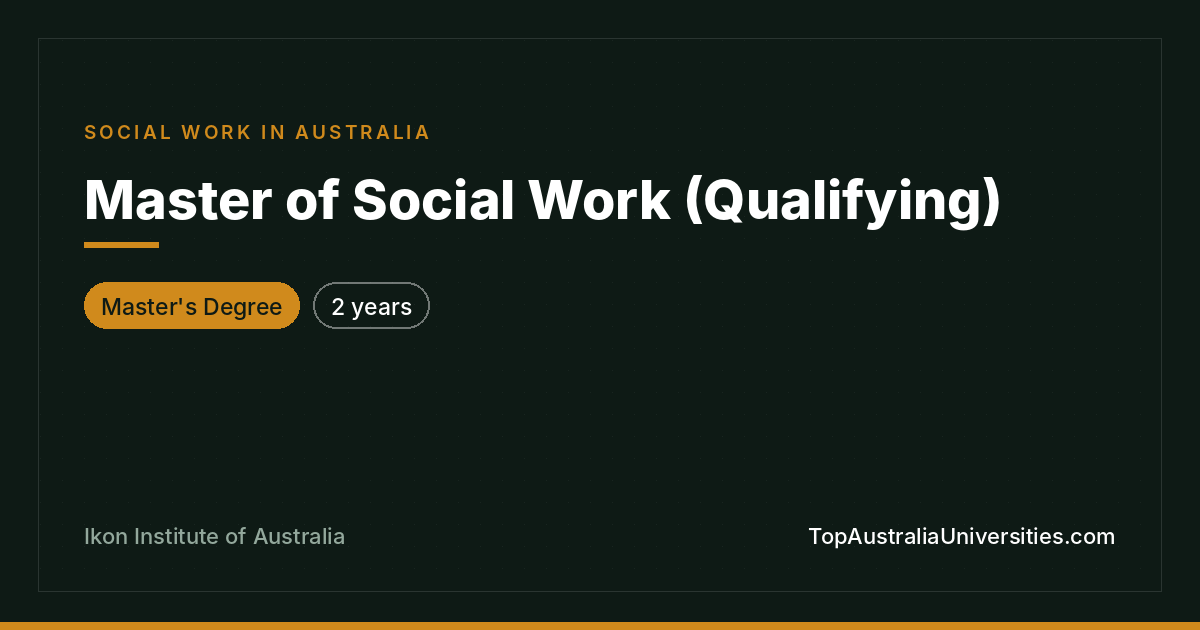 Master of Social Work (Qualifying) at Ikon Institute