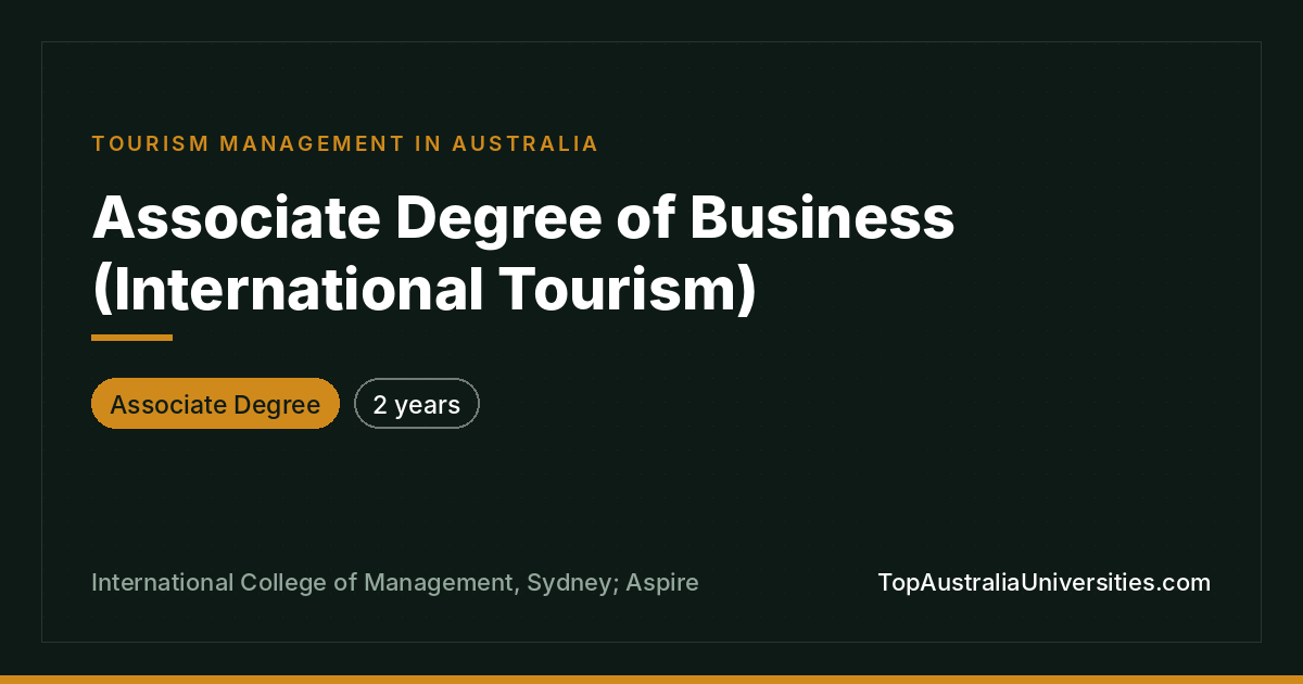 Associate Degree of Business (International Tourism)
