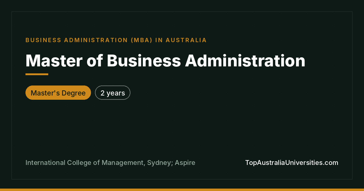 MBA at ICMS Sydney | Master of Business Administration