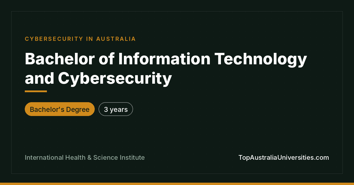 Bachelor of IT and Cybersecurity | IHSCI