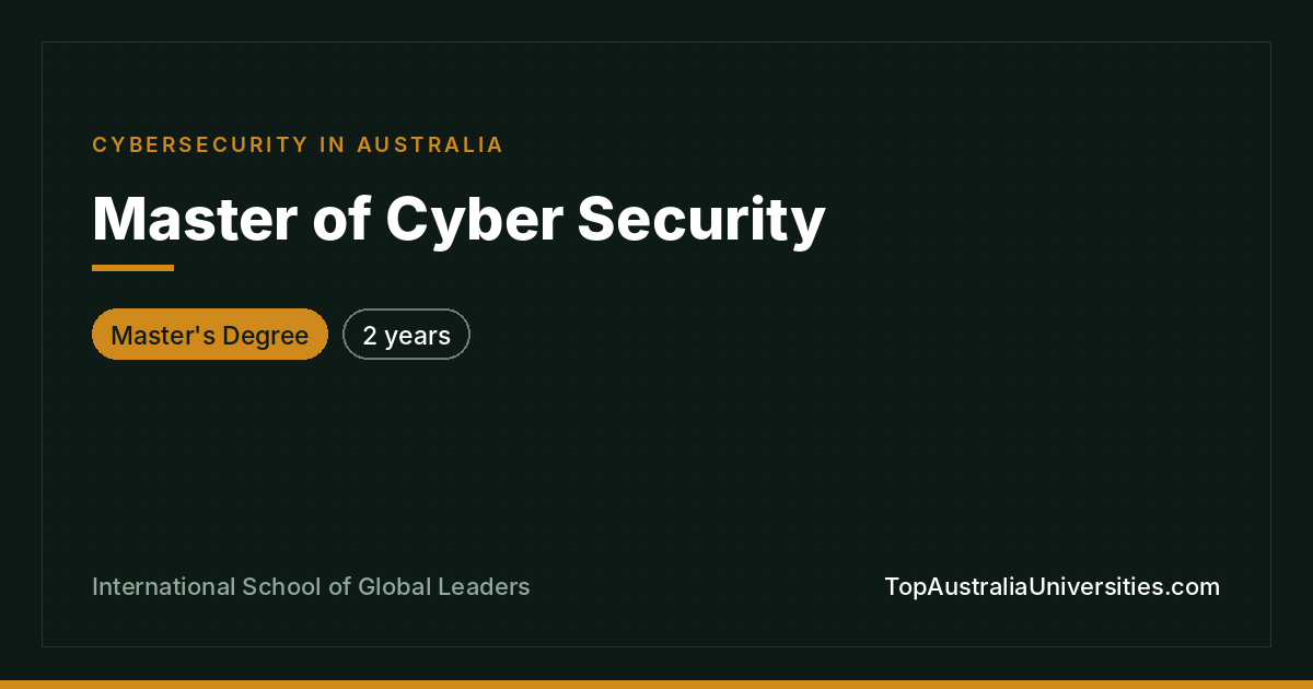 Master of Cyber Security | ISGL