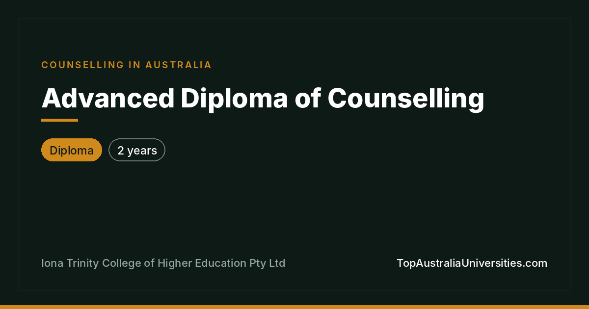 Advanced Diploma of Counselling