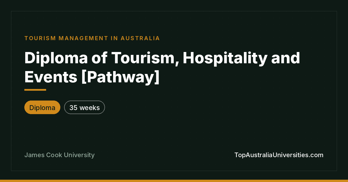 Diploma of Tourism, Hospitality & Events | JCU Townsville