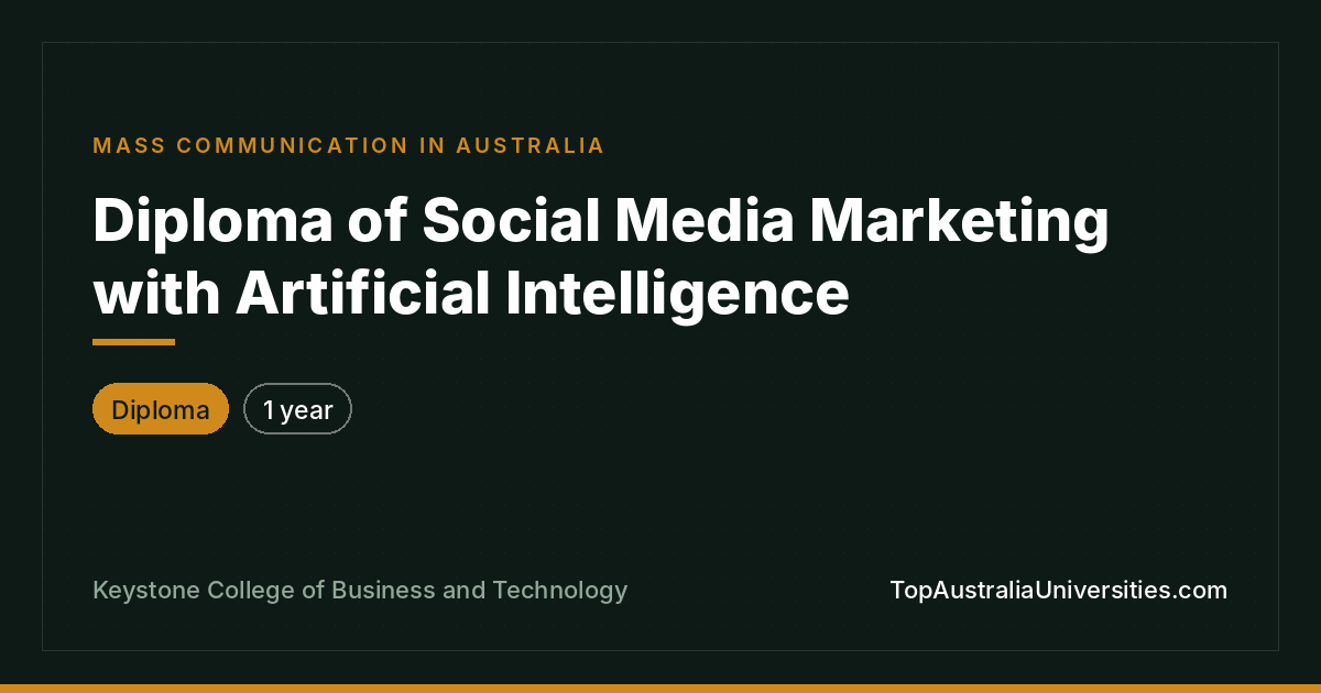 Diploma of Social Media Marketing with AI