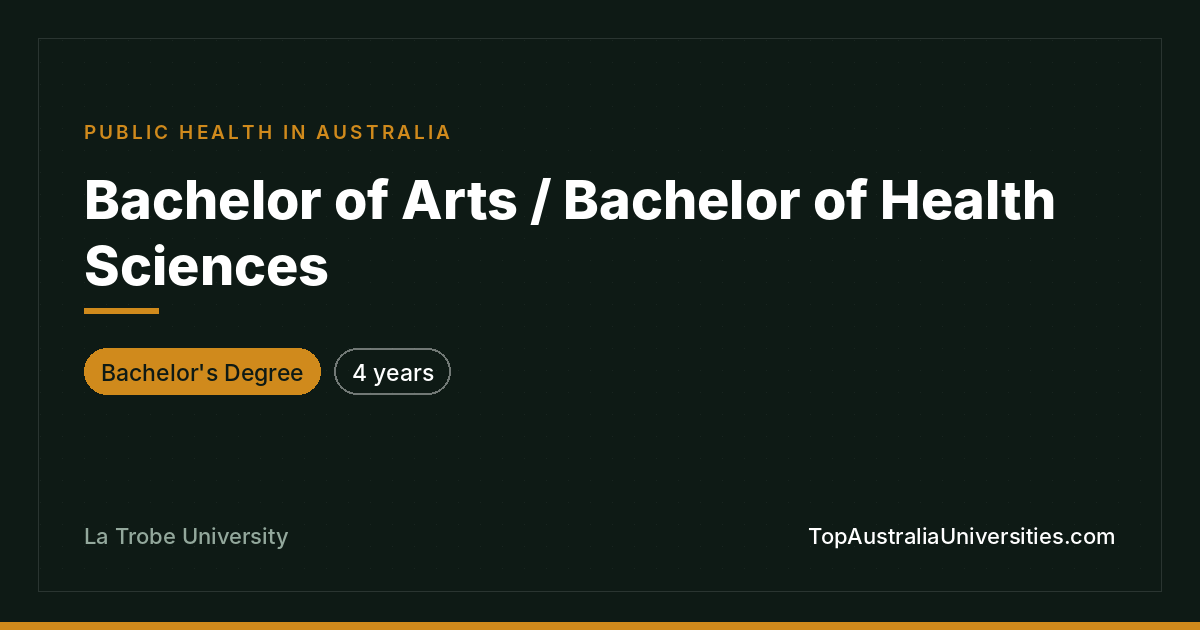 Bachelor of Arts & Health Sciences | La Trobe Melbourne