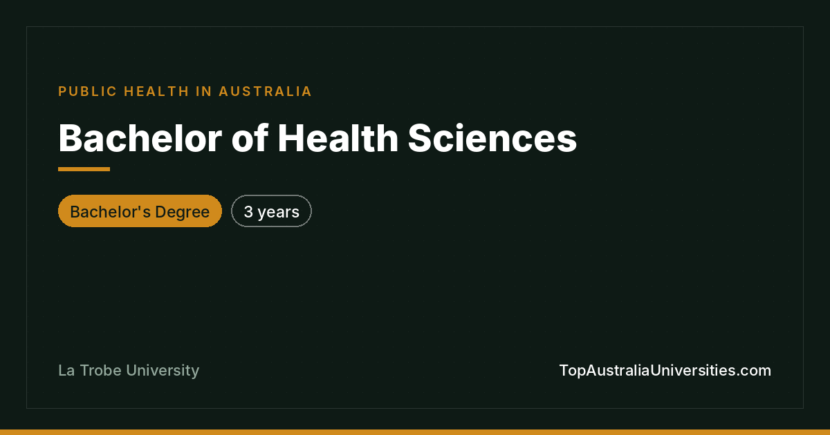 Bachelor of Health Sciences at La Trobe University