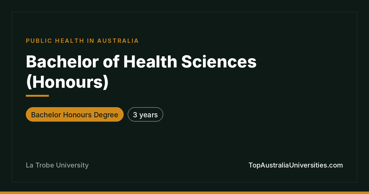 Bachelor of Health Sciences (Honours) | La Trobe University