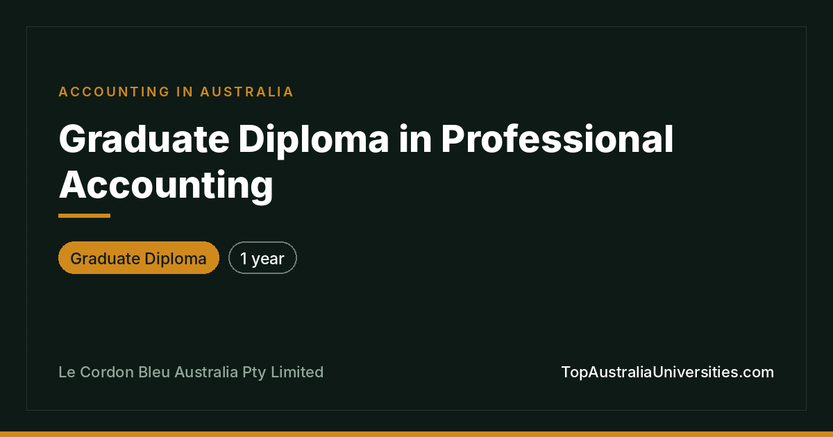Graduate Diploma in Professional Accounting