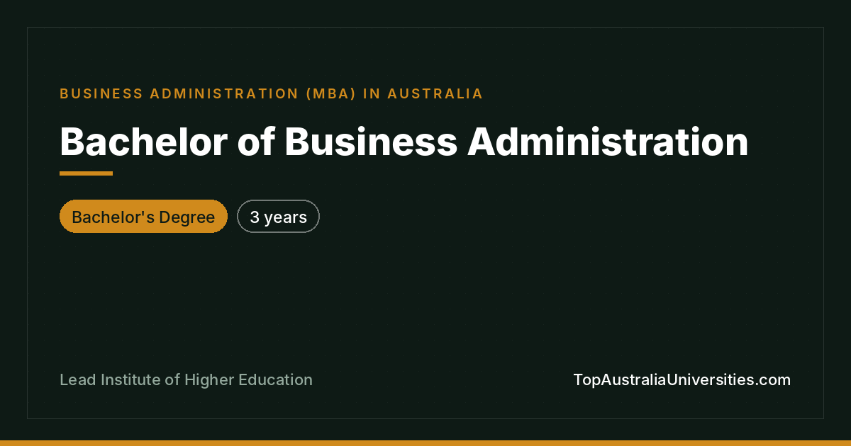 Bachelor of Business Administration | Lead Institute