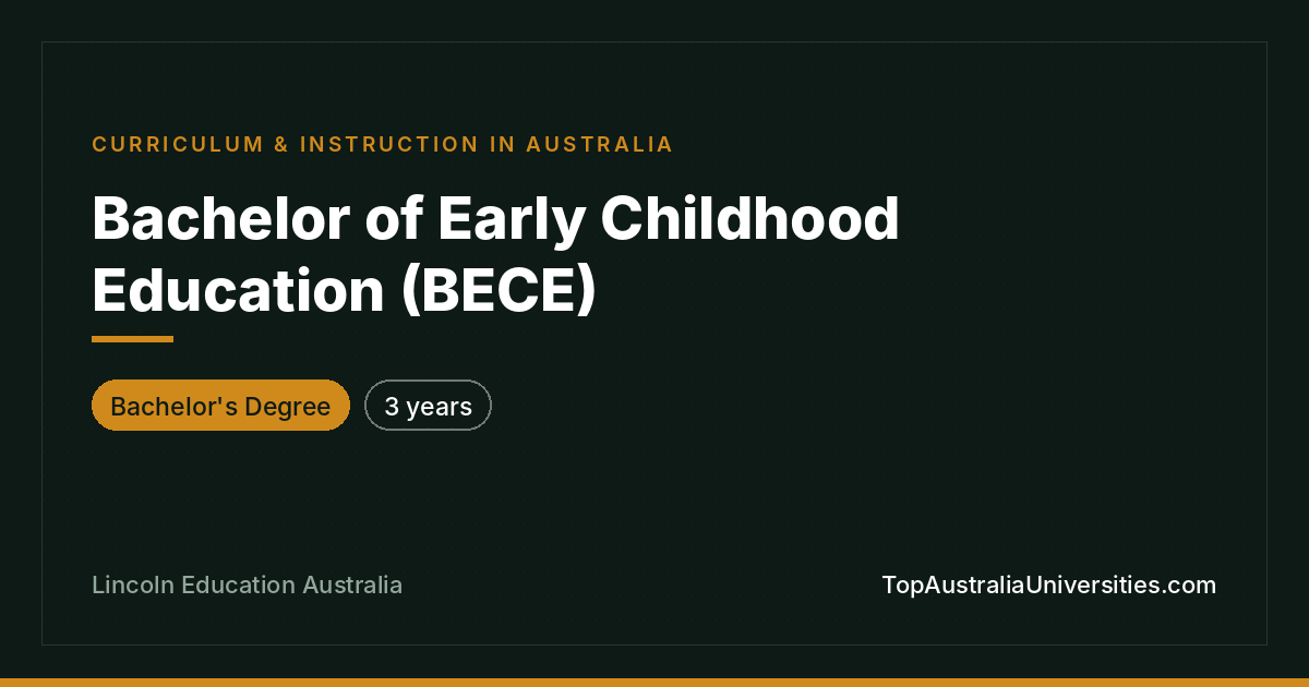 Bachelor of Early Childhood Education | Lincoln