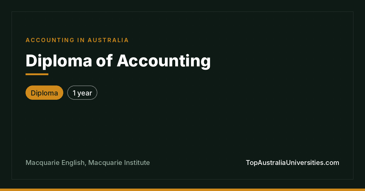 Diploma of Accounting at Macquarie Institute