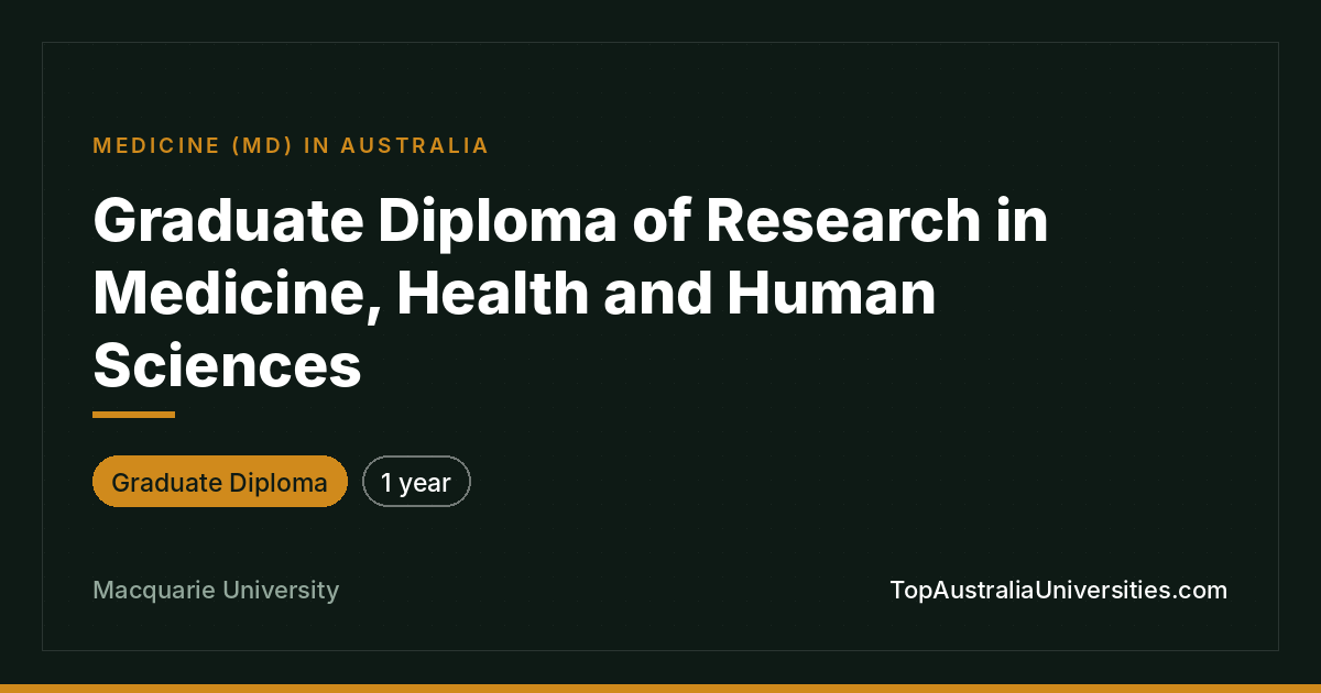 Graduate Diploma of Research in Medicine