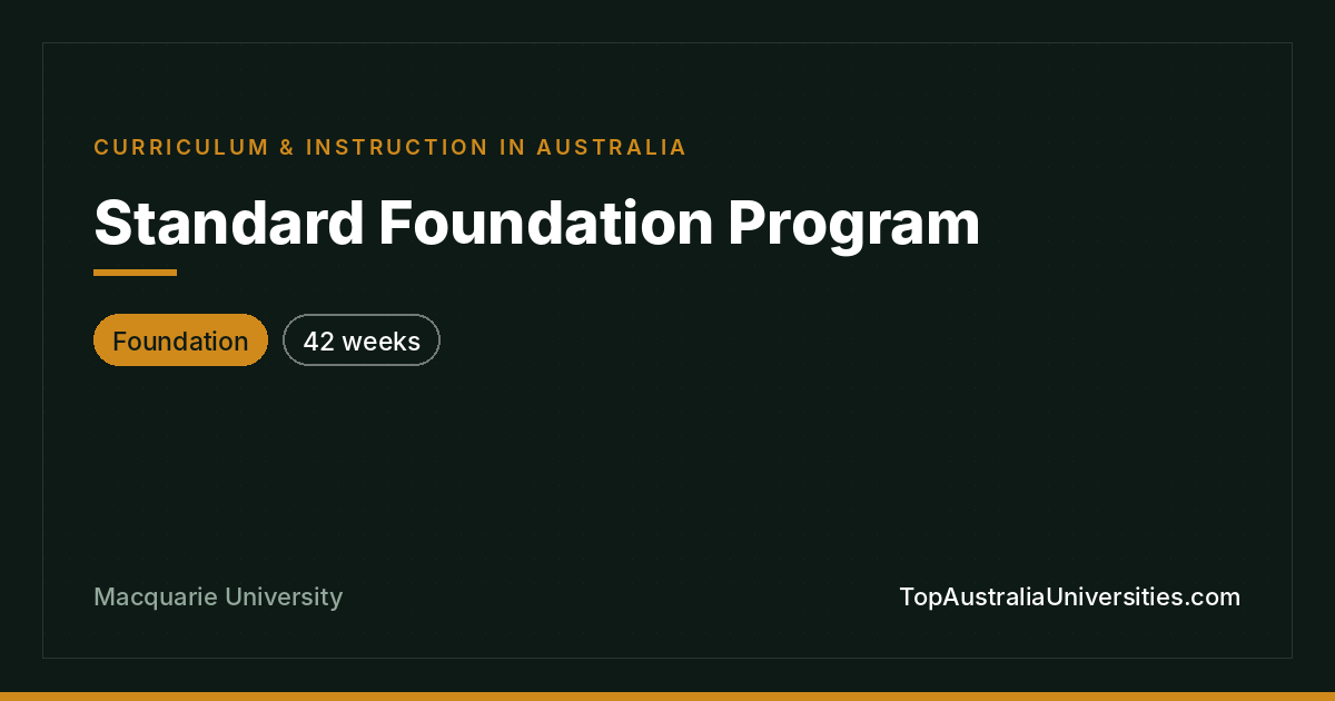 Foundation Program at Macquarie University
