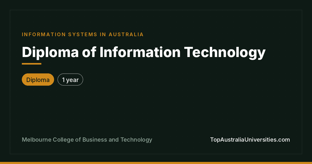 Diploma of Information Technology | MCBT