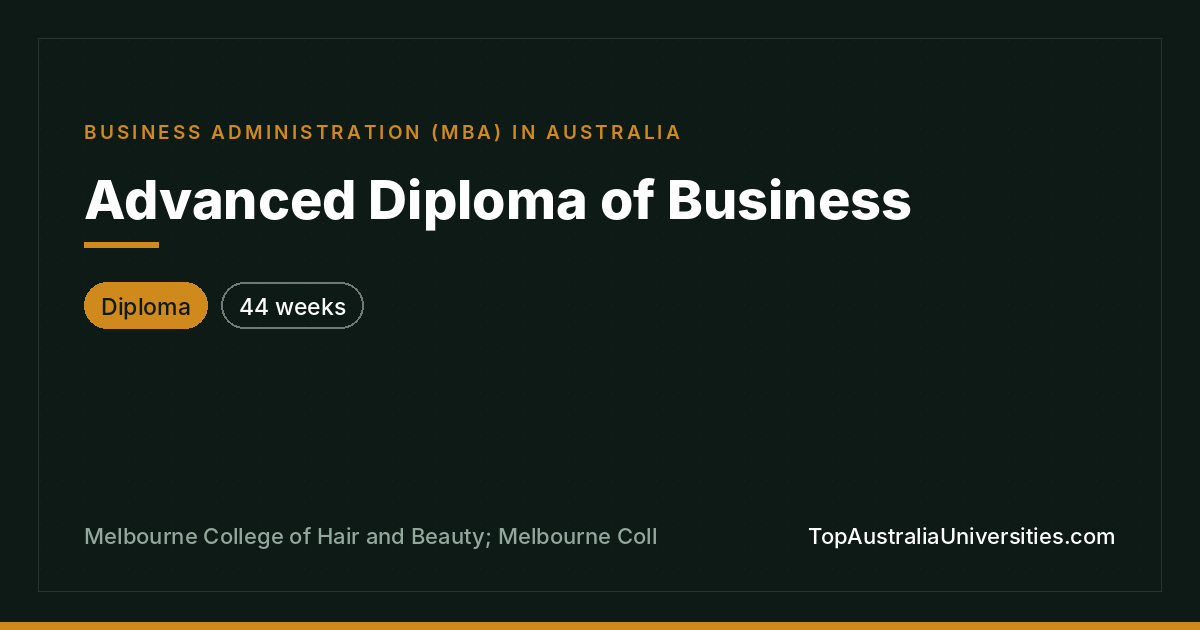 Advanced Diploma of Business