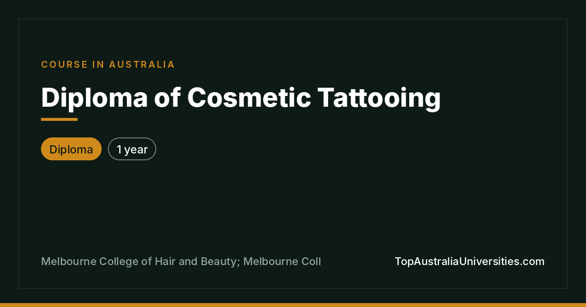 Diploma of Cosmetic Tattooing in Melbourne