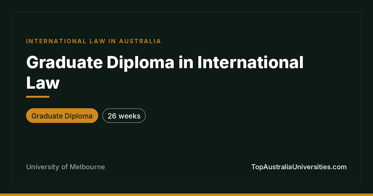 Graduate Diploma in International Law | UniMelb