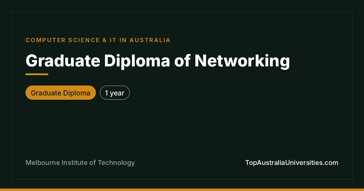 Graduate Diploma of Networking at MIT