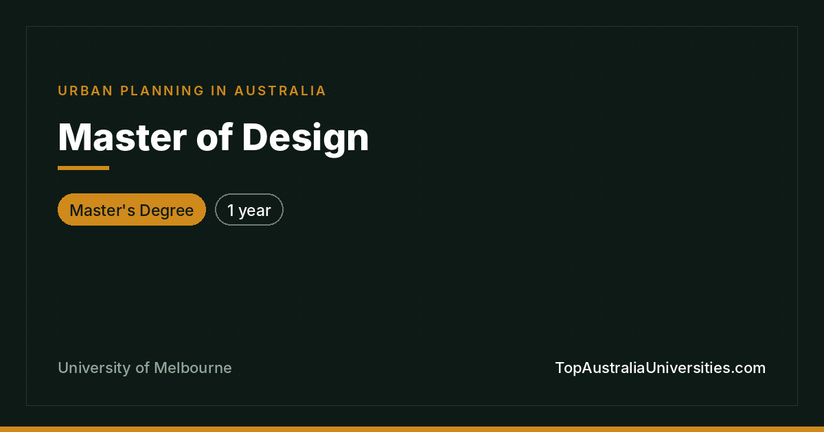 Master of Design – University of Melbourne