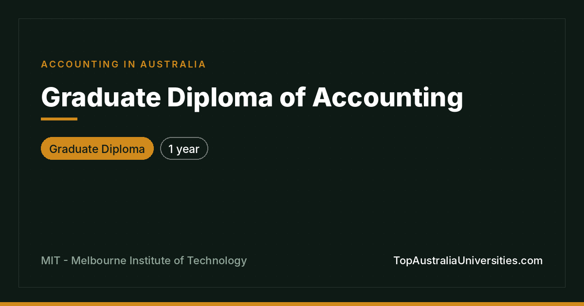 Graduate Diploma of Accounting at MIT Melbourne