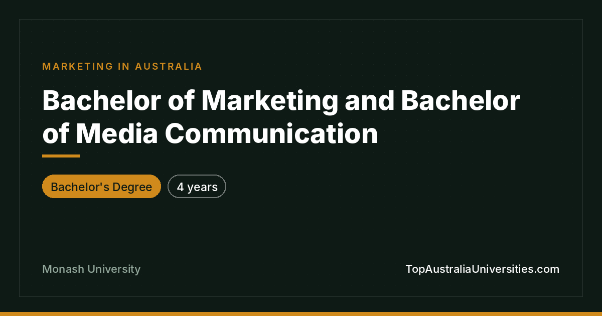 Bachelor of Marketing and Media Communication