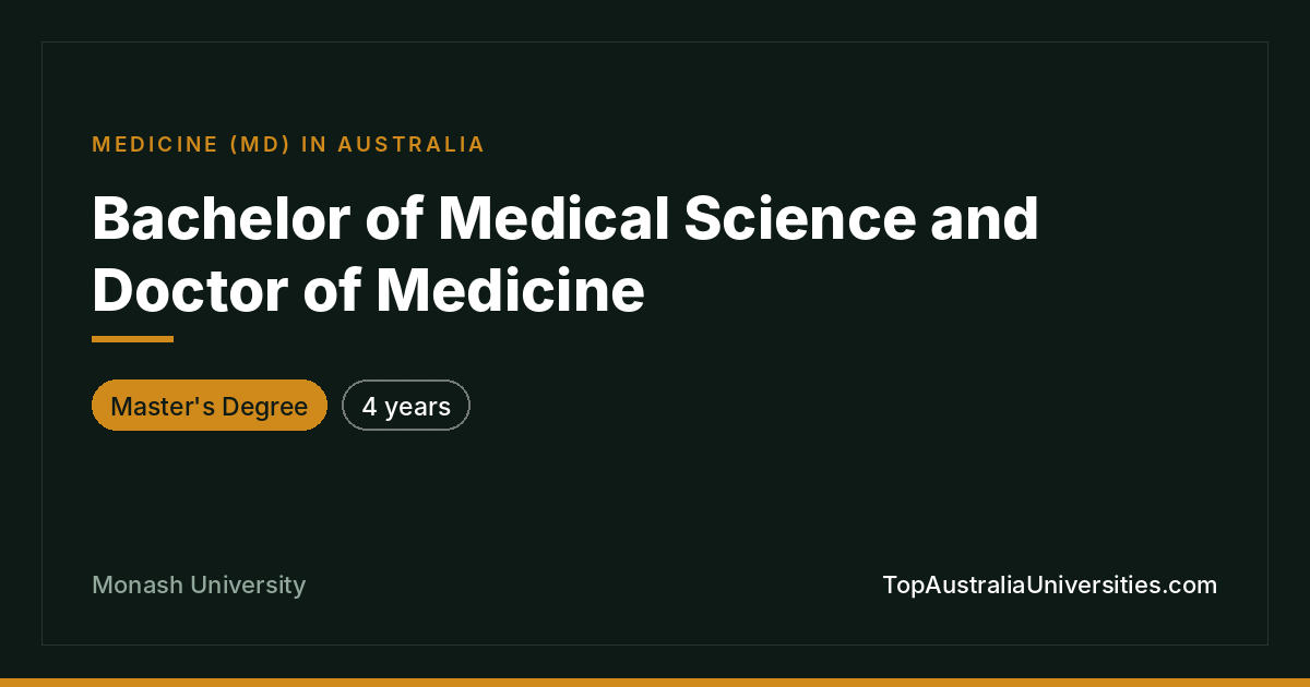Bachelor of Medical Science & Doctor of Medicine
