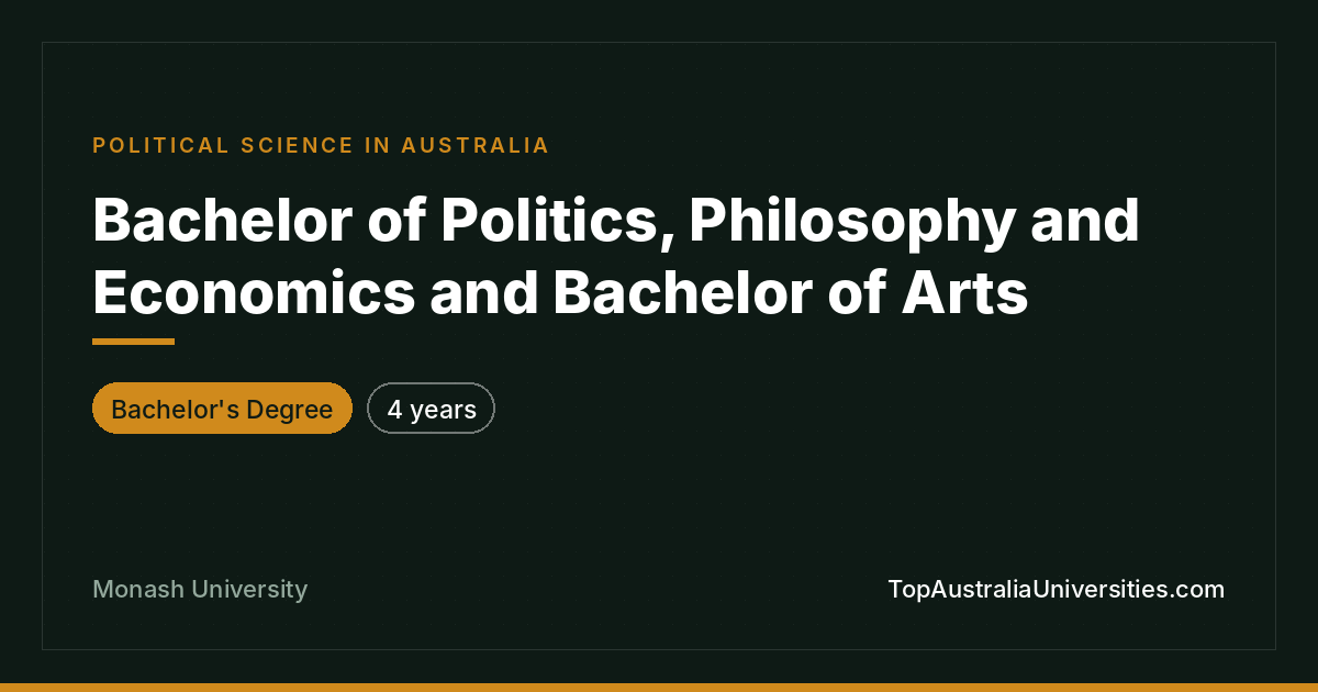 Bachelor of Politics, Philosophy and Economics