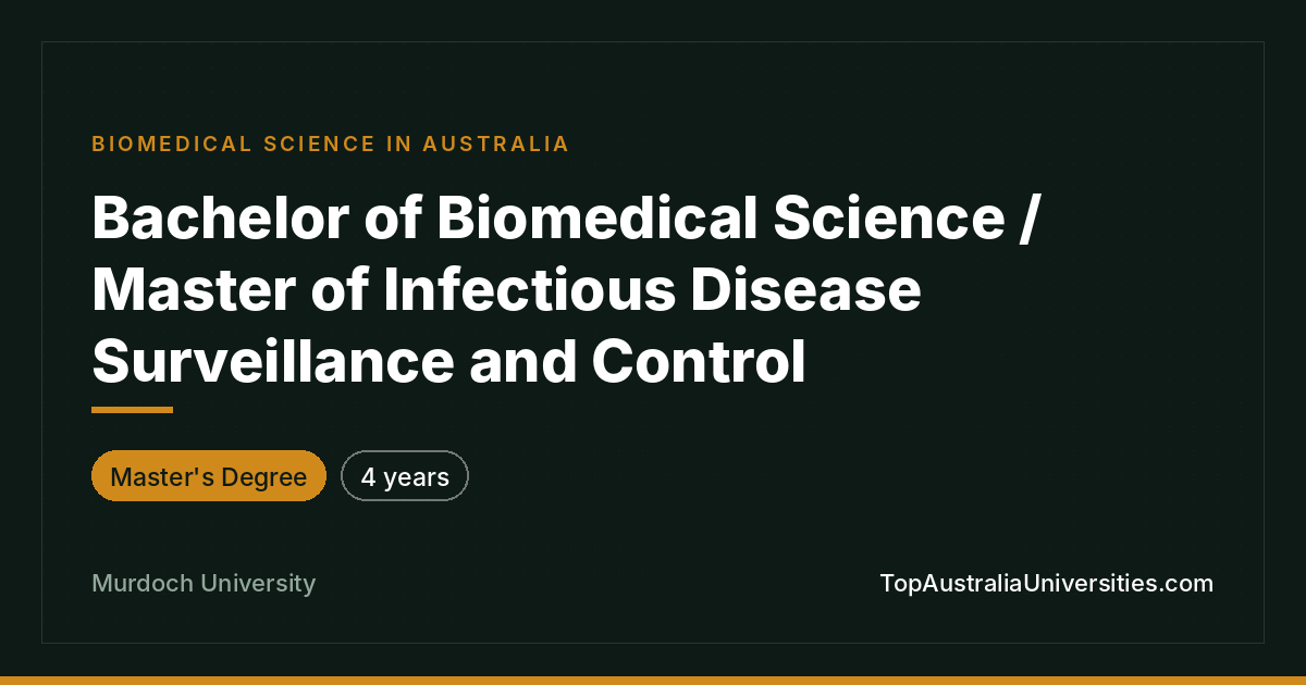 Bachelor/Master Infectious Disease | Murdoch University Pert