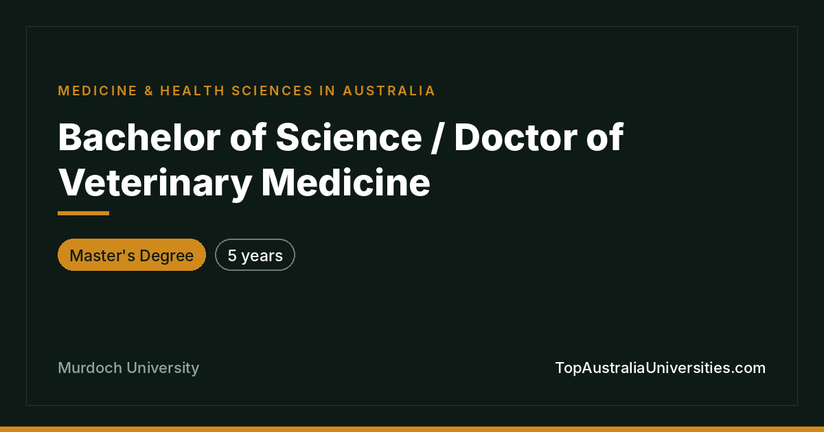 Bachelor of Science / Doctor of Veterinary Medicine