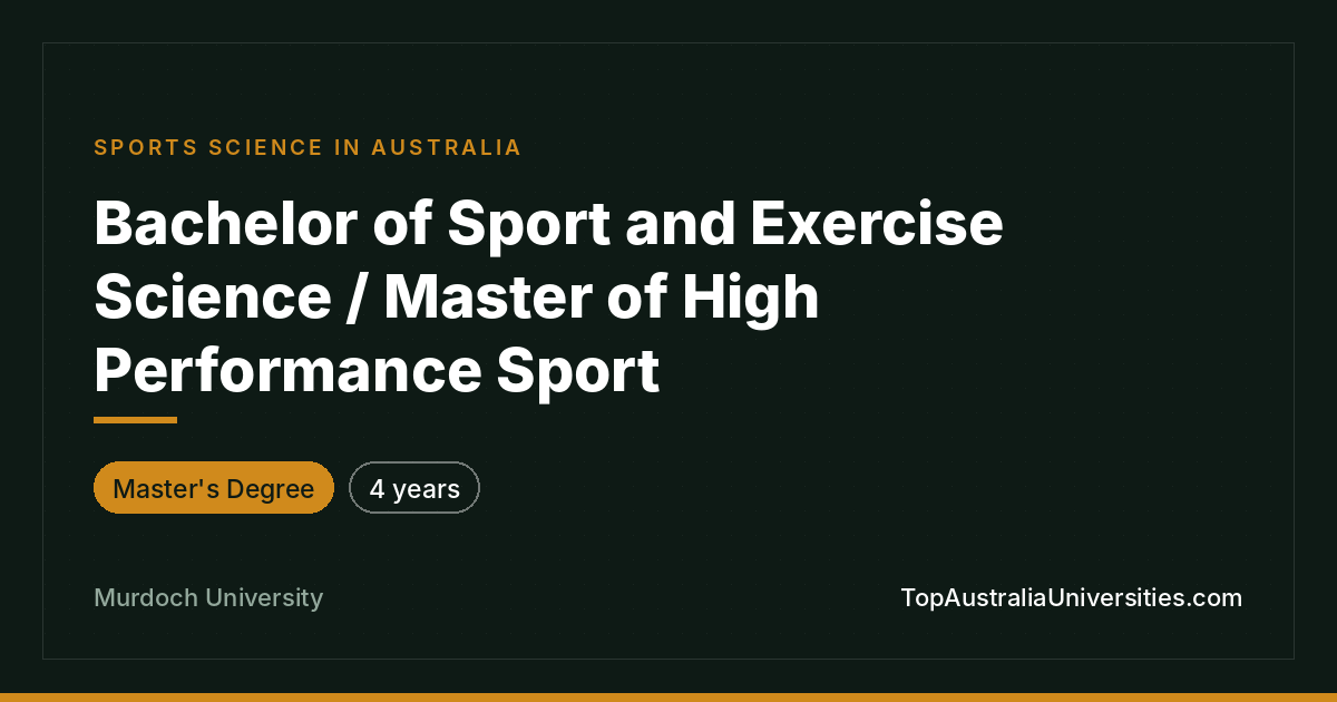 Sport and Exercise Science / High Performance Sport