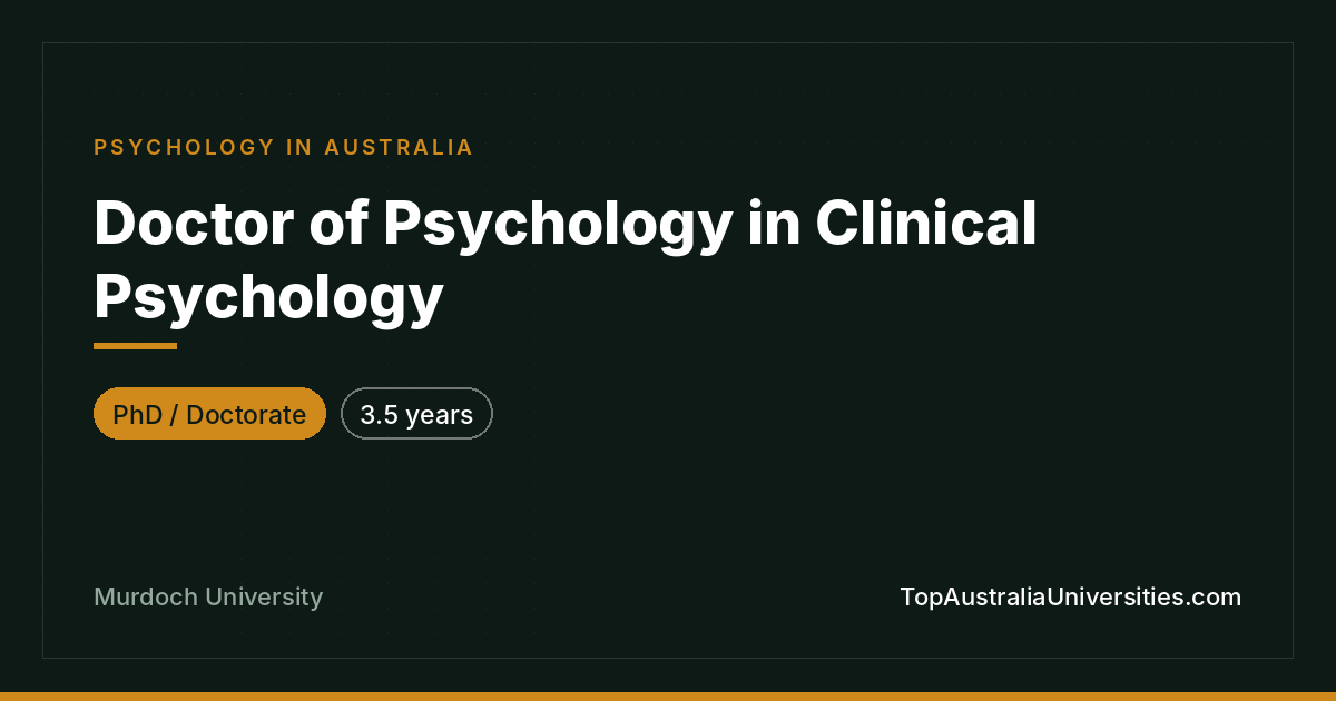 Doctor of Psychology (Clinical) at Murdoch University