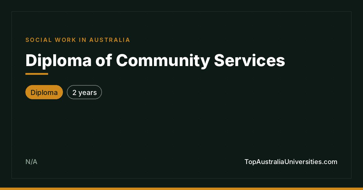 Diploma of Community Services: Course Guide