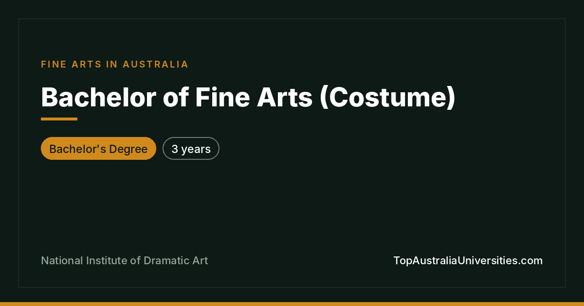 Bachelor of Fine Arts (Costume) at NIDA
