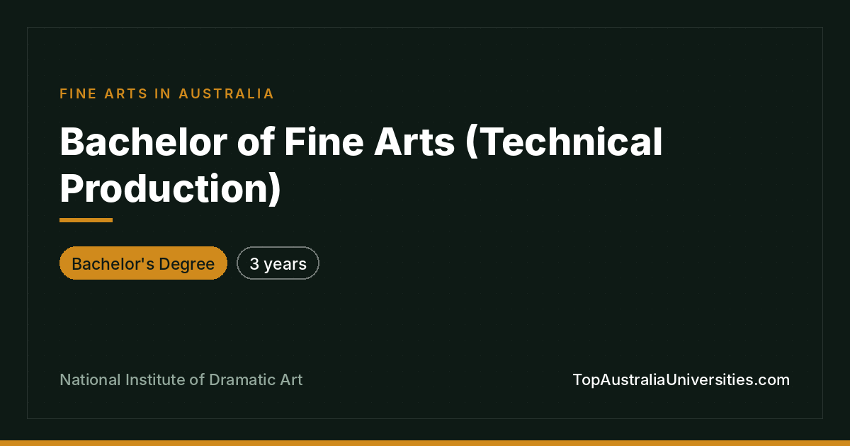 BFA Technical Production at NIDA