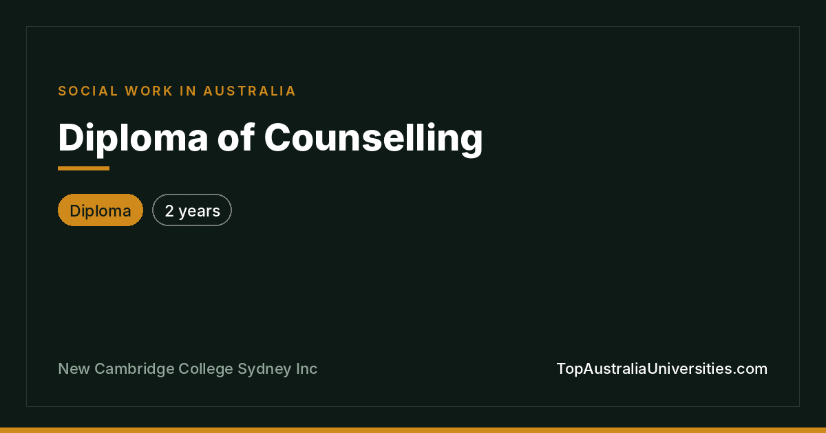 Diploma of Counselling | New Cambridge College Sydney