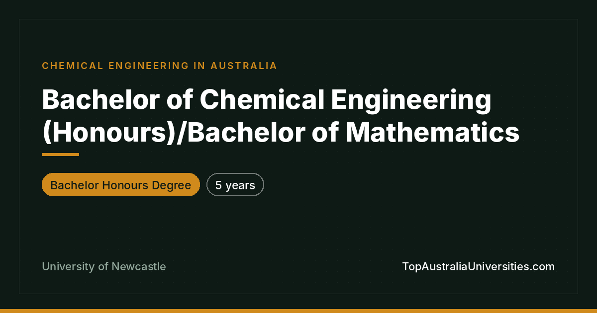 Bachelor of Chemical Engineering (Honours)/Mathematics