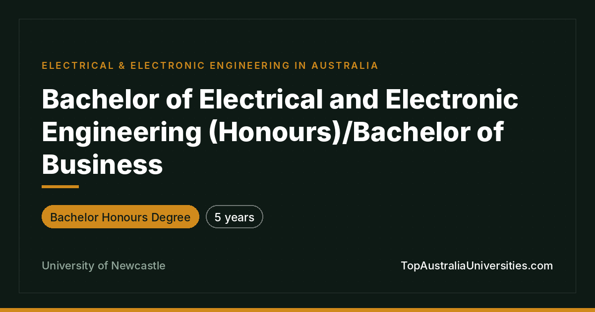 UON Bachelor Electrical & Electronic Engineering (Hons)/Busi