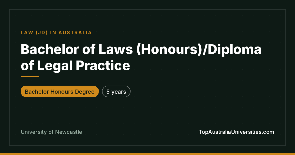 Bachelor of Laws (Honours) & Legal Practice | Newcastle