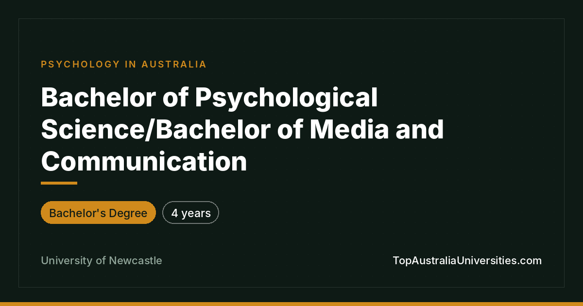 Bachelor of Psychological Science/Media & Communication | Ne