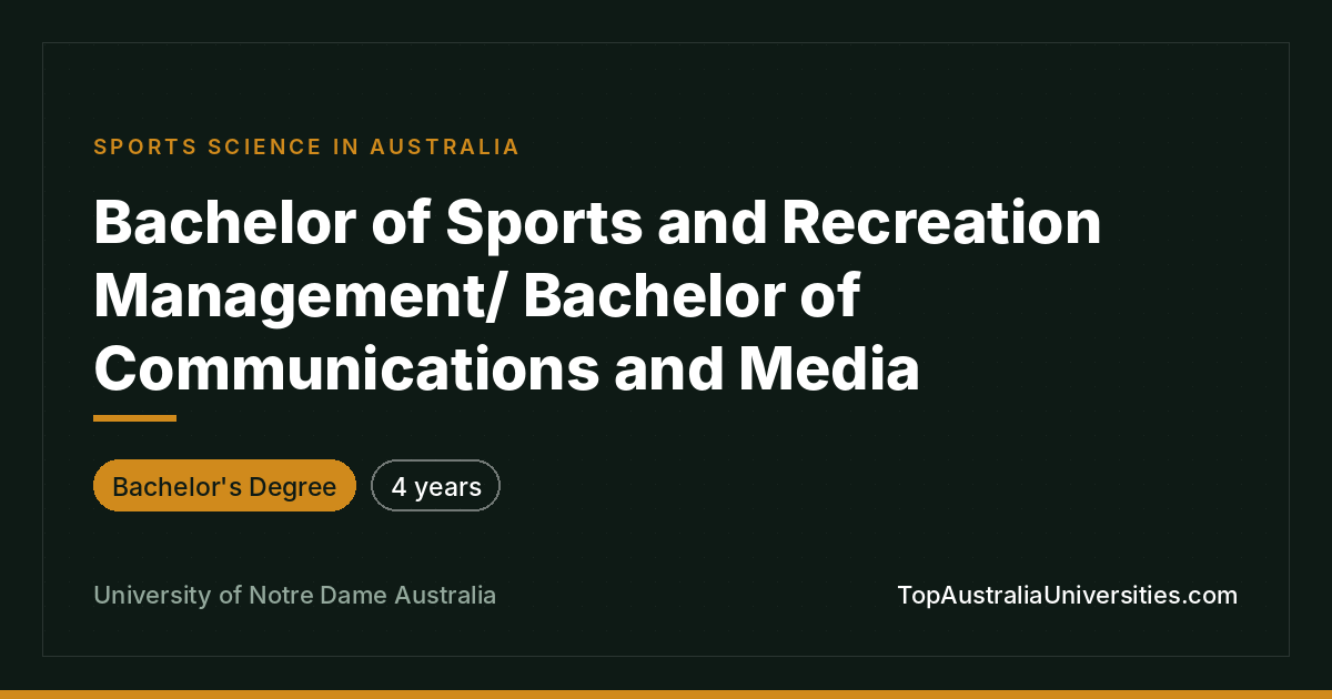 Sports & Recreation Management / Communications