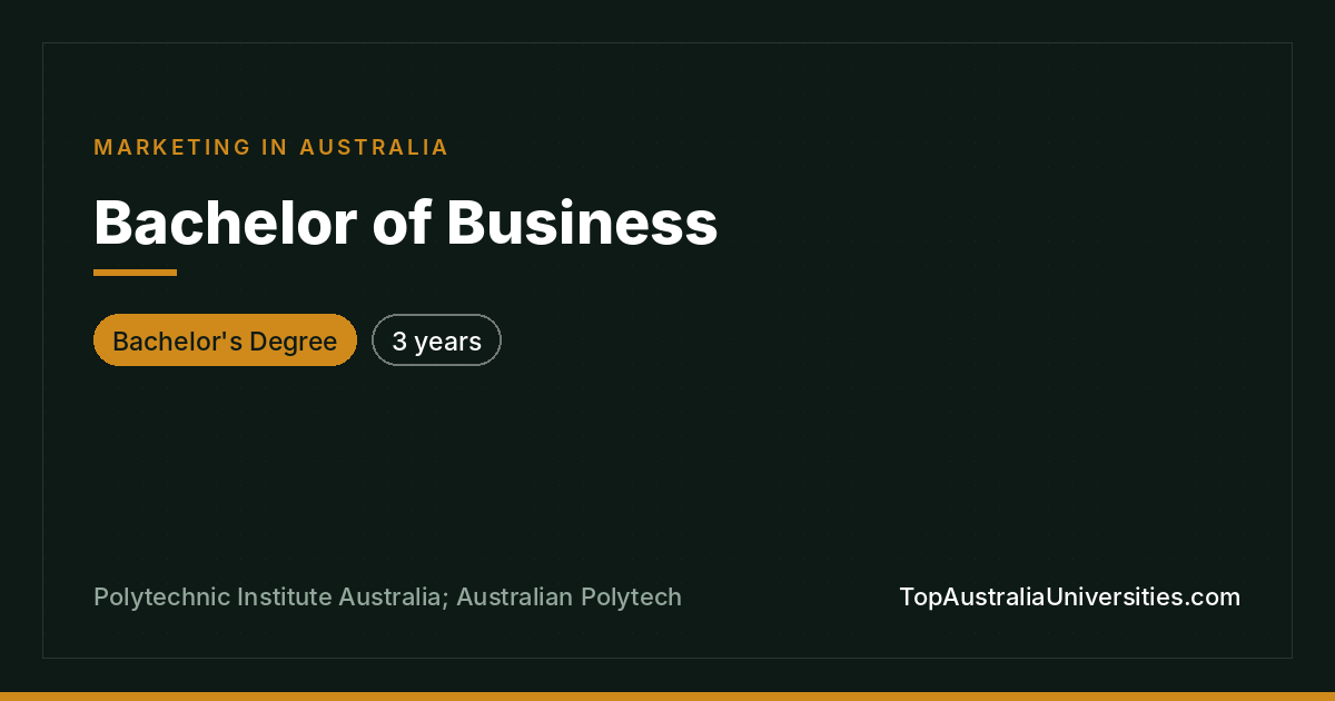 Bachelor of Business (Marketing) at Polytechnic Institute Au